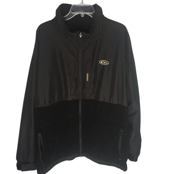 Drake Other - Drake Waterfowl Systems Jacket Mens 2XL Black Full Zip Fleece Lined Outdoor Coat